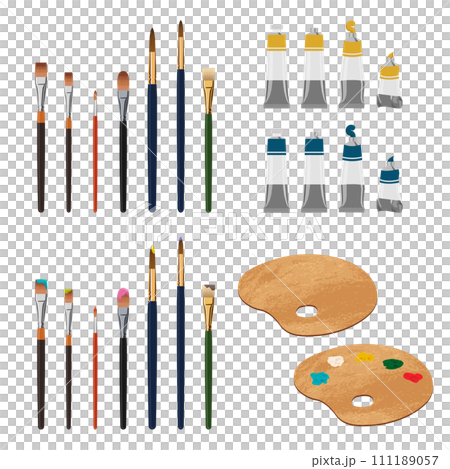 brush and paint vector illustration 111189057