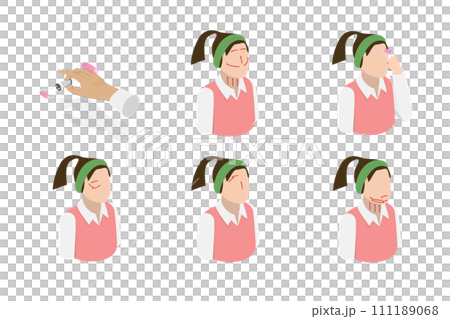 3D Isometric Flat Conceptual Illustration of Facial Roller 3D Isometric Flat Conceptual Illustration of Facial Roller 111189068