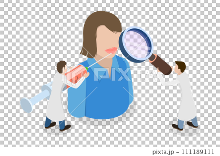 3D Isometric Flat Conceptual Illustration of Lip Beauty Injection 3D Isometric Flat Conceptual Illustration of Lip Beauty Injection 111189111