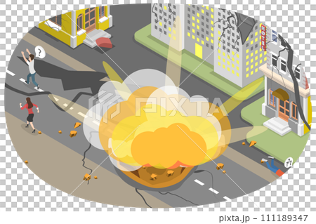 3D Isometric Flat Conceptual Illustration of War 3D Isometric Flat Conceptual Illustration of War 111189347