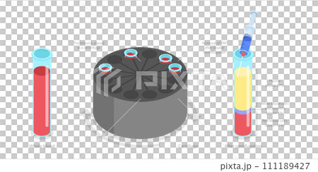3D Isometric Flat  Conceptual Illustration of Platelet-rich Plasma 111189427