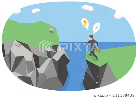 3D Isometric Flat  Conceptual Illustration of Motivation 111189438