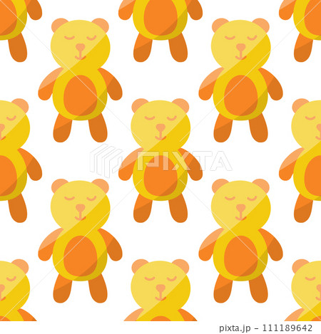 bear toy childrens day colored play pattern 111189642
