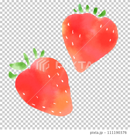 水彩風草莓插畫 水彩風草莓插畫 111190376
