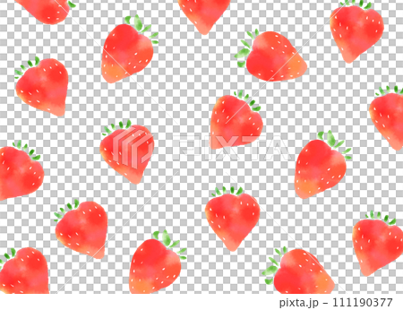 Watercolor style strawberry background illustration 111190377