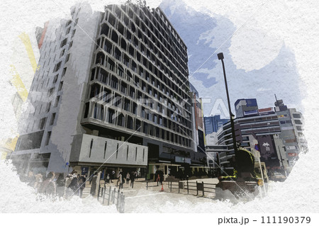 水彩画風 池袋 池袋駅西口 東京都豊島区 水彩画風 池袋 池袋駅西口 東京都豊島区 111190379