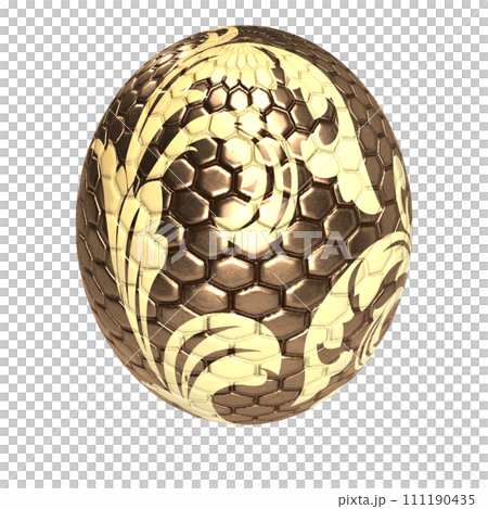 The Easter egg vintage style for holiday concept 3d rendering. 111190435