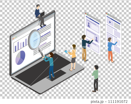 人們分析網站的插圖 人們分析網站的插圖 111191072