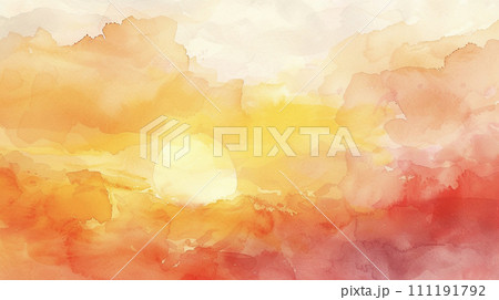 幻想的な夕焼け空のテクスチャ背景　AI画像 111191792