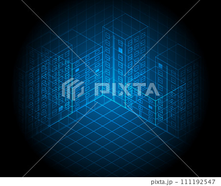 blue network light of start up building technology background blue network light of start up building technology background 111192547
