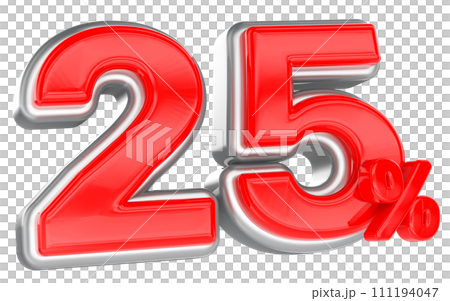 3d render for font and number 111194047