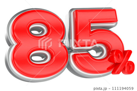 3d render for font and number 111194059