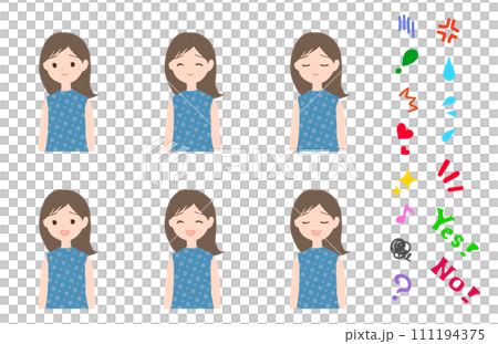 一個女孩與符號 2 的插圖 111194375