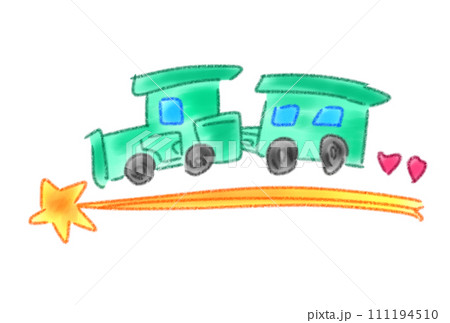 流れ星のレールを走る列車 111194510