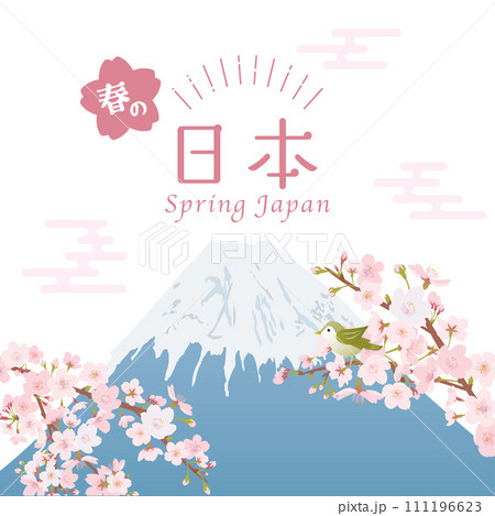 春の日本 桜と富士山 春の日本 桜と富士山 111196623