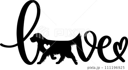 Golden Retriever Love Dog, Animal, Pet, Vector Illustration File 111196925