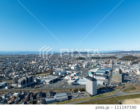 足利市街地上空 足利市街地上空 111197390