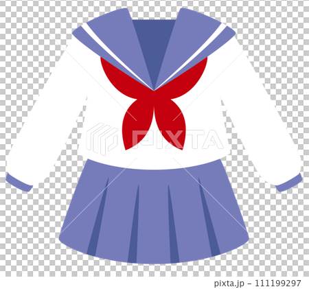 Simple sailor uniform icon (summer long sleeve)/uniform 111199297