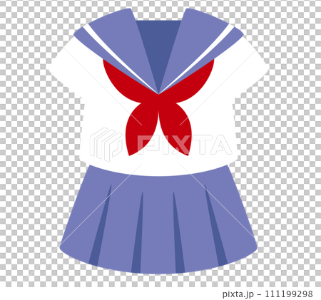Simple sailor uniform icon (summer short sleeve)/uniform 111199298