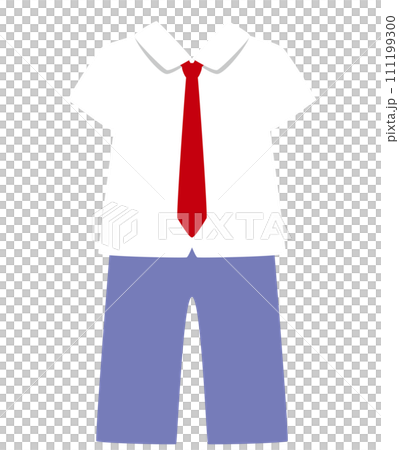 Simple male school uniform icon (summer uniform without belt)/uniform 111199300
