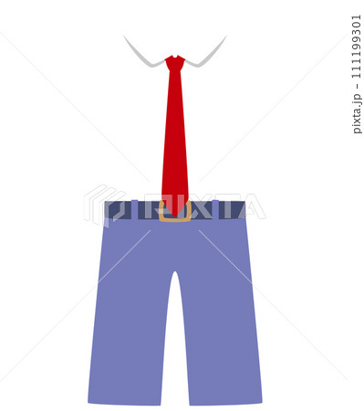 シンプルな男子学生服のアイコン（夏服ベルトあり）／uniform 111199301