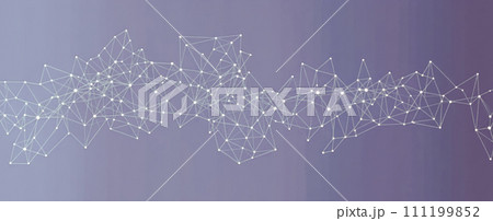 Link Thinking Background Connect link background. blue abstract network...のイラスト素材 [111199852 ...