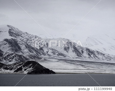 Mongolian natural landscape with beautiful mountain Lake 111199940