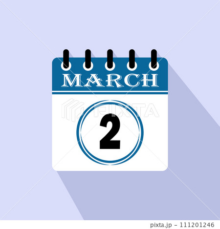 Icon calendar day - 2 March Icon calendar day - 2 March 111201246