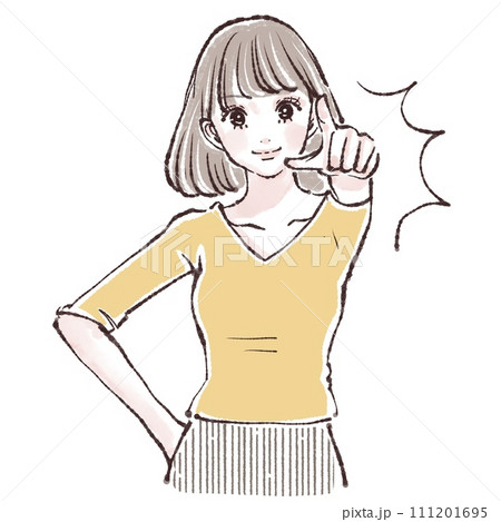女性・女の子のイラスト素材 女性・女の子のイラスト素材 111201695