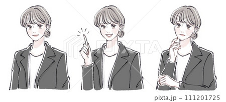 女性・女の子のイラスト素材 女性・女の子のイラスト素材 111201725