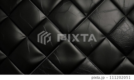Black leather texture background with copyspace for design. Generative AI. Black leather texture background with copyspace for design. Generative AI. 111202051