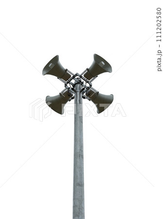 Horn speaker isolated on white background Horn speaker isolated on white background 111202580