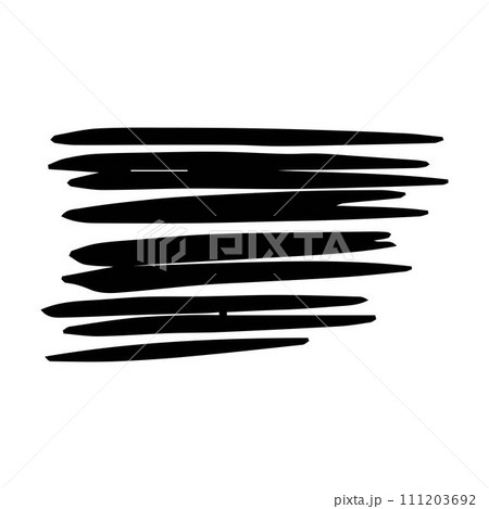 Scribble brush abstract element, charcoal stroke curly line set illustration for background design 111203692