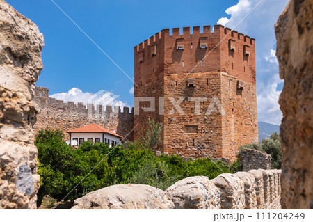 Red Tower Kizil Kule at Alanya Castle in Turkey 111204249