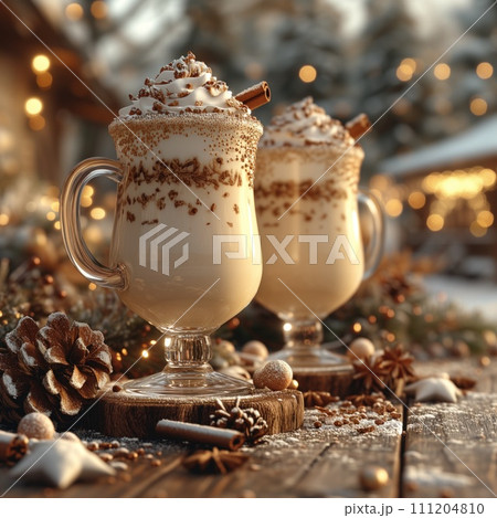 hot chocolate milk drink winter background hot chocolate milk drink winter background 111204810