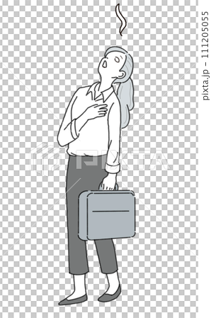 Woman standing with white eyes turned 2 111205055