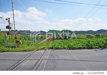 福岡県鞍手郡の遠賀川にかかる近代化遺産嘉麻川橋梁 111205560