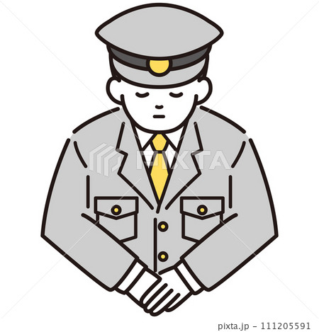 お辞儀をする警察官イラスト お辞儀をする警察官イラスト 111205591