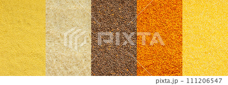 Various grain cereals banner 111206547