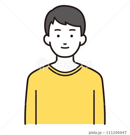 正面を向く女性イラスト 111206847