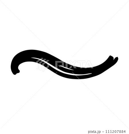 Scribble brush stroke element, abstract charcoal curly line illustration for background design 111207884