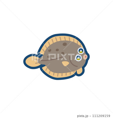 かわいいベロガレイのイラスト	 111209159