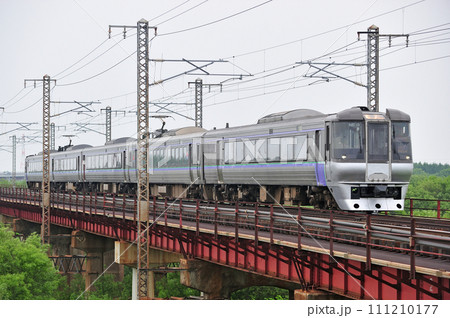 函館本線 豊幌ー江別 JR北海道 785系 NE-3編成(札幌) スーパーカムイ 函館本線 豊幌ー江別 JR北海道 785系 NE-3編成(札幌) スーパーカムイ 111210177