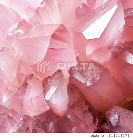 Rose quartz stone close up. Macro image	 111211171