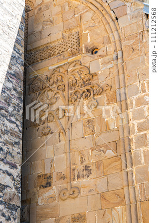 Medieval castle Ananuri in the Caucasus mountains of Georgia 111212568