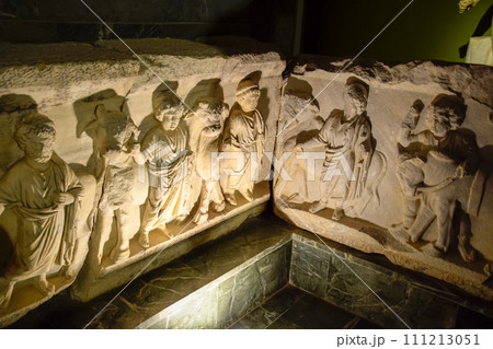 Marble sarcophagus. Sarcophagi from the excavations of the city of Perge Marble sarcophagus. Sarcophagi from the excavations of the city of Perge 111213051