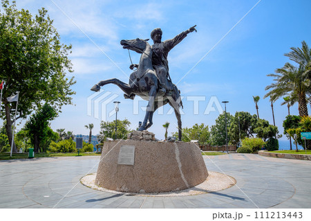 Monument to Sultan Seljuk. Sultan on horseback. Turkey, Antalya. Monument to Sultan Seljuk. Sultan on horseback. Turkey, Antalya. 111213443