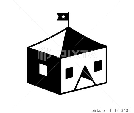medical tent black icon. 111213489