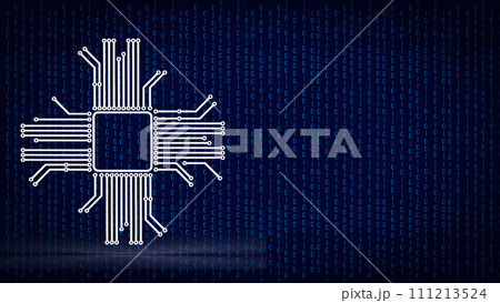 The electronic logic on digital background for technology concept 3d rendering. 111213524