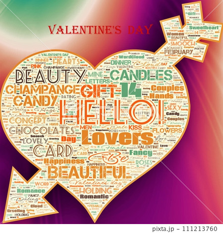 Word Cloud of the Happy Valentine's Day as background Word Cloud of the Happy Valentine's Day as background 111213760